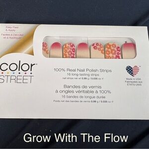 Color Street Floral Nail Polish Strips - Pink and Cream